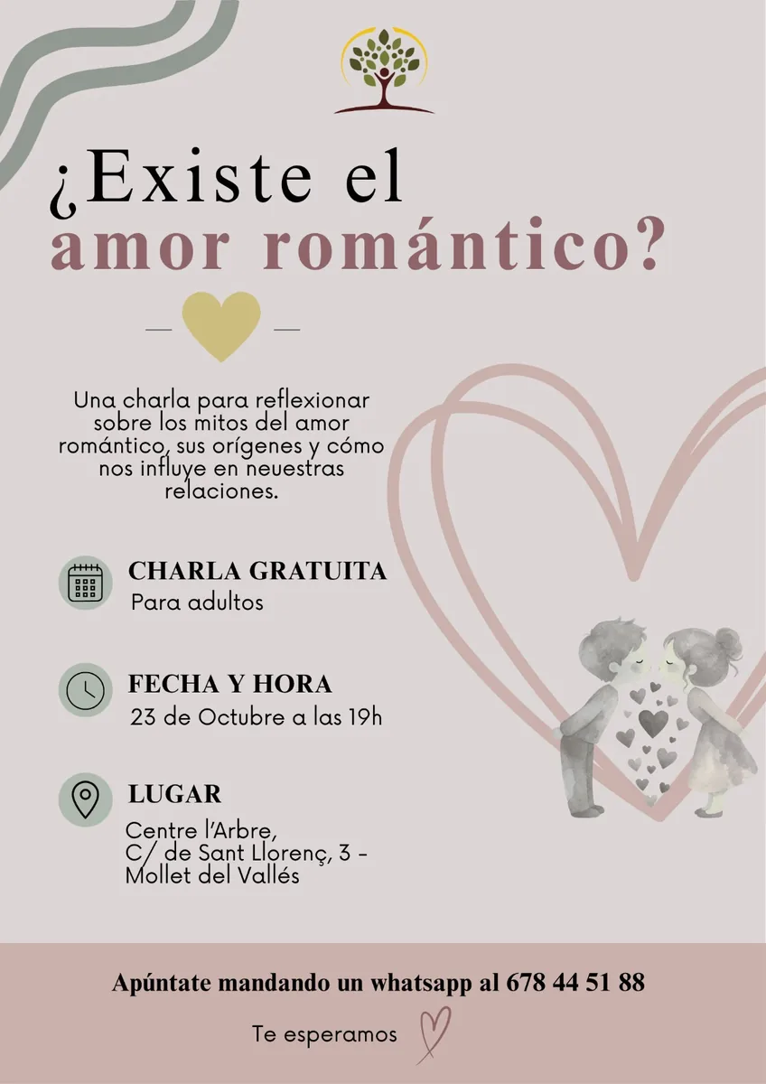 Cartel de la charla «¿Existe el amor romántico?»